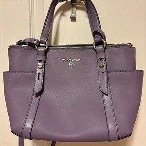 Michael Kors Purple Sullivan Small Saffiano Leather Top-Zip Tote 30T0GNXT1L